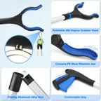 2-Pack Grabber Tool, 32" Long Reacher Grabber Pickup Tool with Magnetic Tip, Trash Picker for Elderly Grab It Reaching Tool, Garbage Picker Upper, Litter Pick Up Grab Tool