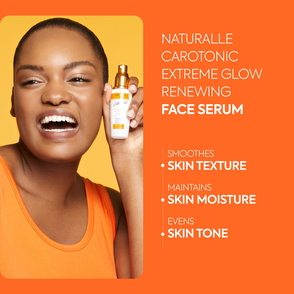 Makari Naturalle Carotonic Extreme Brightening Serum SPF15 (1.7 oz) | Helps Improve the Look of Blemishes & Uneven Areas | Brightening & Smoothing Formula with Antioxidant Support