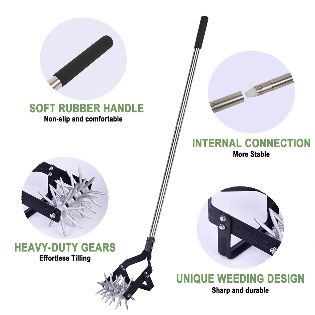 YEELOR 2‑in‑1 Rotary Cultivator for Tilling and Weeding