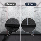 AmazerBath 5 PCS Shower Door Side Seal Strip for 3/8 Inch Glass - 15.75 Inches Long x 5, 5 Sections Segmented Shower Installation Kit, Frameless Glass Door Seal Strip