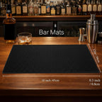 Tioncy 2 Pcs Bar Mat 18 X 12 Inch Black
