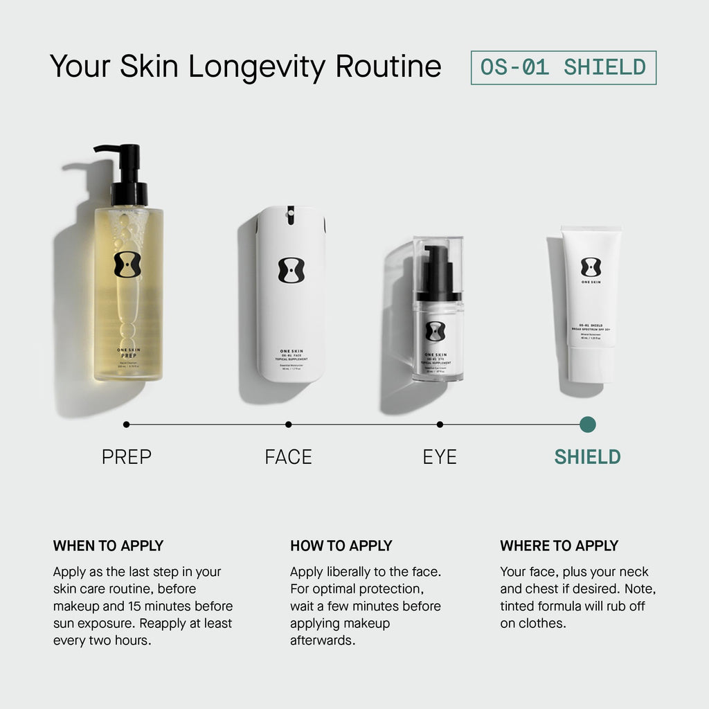 OneSkin FACE SPF OS-01 Peptide Broad Spectrum SPF 30+ Mineral Sunscreen- Scientifically Proven to Protect Skin from UV Aging, Includes Potent Antioxidants (Untinted)