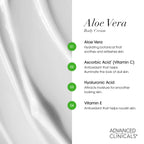 Advanced Clinicals Aloe Vera Lotion Skin Care Relief Cream | Vitamin E Infused Hyaluronic Acid Moisturizer & Vitamin C Body Lotion For Women & Men Helps Improve Look Of Extremely Dry Skin, 16 Ounce
