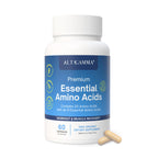 ALTAGAMMA Pure Amino Acids Complex - Protein for Pre/Post Workout, Energy & Muscle Recovery - 9 Essential Amino Acids Supplement (EAA) & BCAAs - Leucine, Lysine, L Tyrosine, L Arginine, 60 Capsules