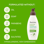 Aveeno Clear Complexion Foaming Oil-Free Facial Cleanser with Salicylic Acid Acne Medication for Breakout-Prone Skin & Soy Extracts, Hypoallergenic & Non-Comedogenic, 6 fl. oz, Pack of 3