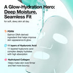 ANUA PDRN Hyaluronic Acid Capsule 100 Serum Mask, everyday glow korean sheet mask with Salmon PDRN, Hyaluronic acid, Collagen, Self home care facial mask for glass skin, Korean skin care (10EA)