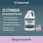 Chemwell 6% Hydrogen Peroxide - 1 Gallon - Multi-Purpose Cleaner for Home, Kitchen, Bath, and Laundry - Made in USA - for Household Use