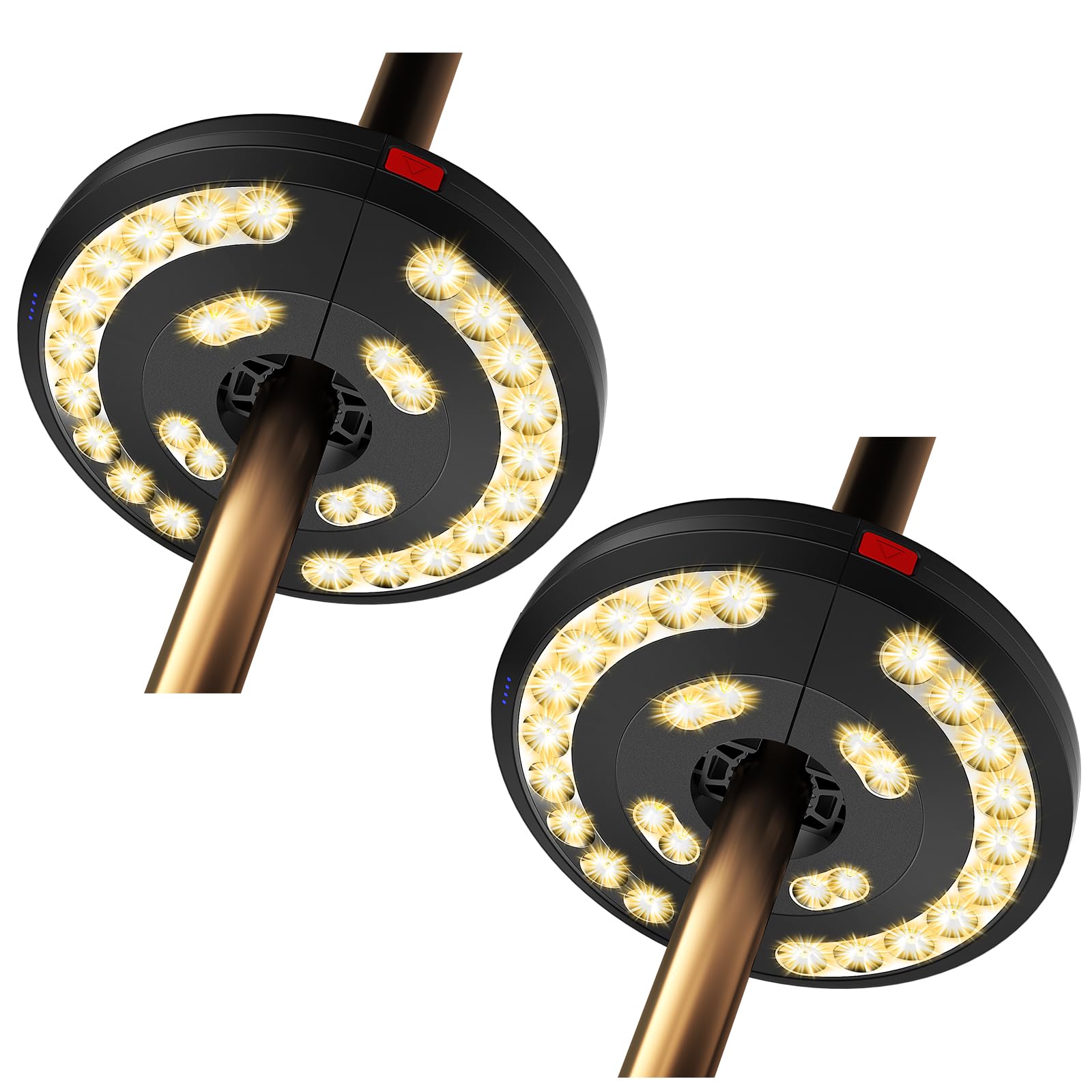 2packs Eletorot Patio Umbrella Lights-Rechargeable Outdoor Lights for Patio, Patio Table Light 28 LED 3 Lighting Modes, Pool Accessories and Backyard Decor