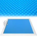 Outvita Solar Pool Cover, 8 Mil Blue Heavy Duty Rectangle Solar Blanket Heaters for Above-Ground and In-Ground Pools(9' x 18')