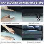 RowinsyDD 16 Pack Toy Blocker for Furniture, Clear Under Couch Blocker, Stop Things Going Under Sofa or Bed, 16" L x 1.6" H, Adjustable Gap Bumper for Furniture with Strong Tape
