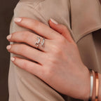 coobopet Custom Name Rings for Women Personalized 14K Gold Plated/Sterling Silver/Rose Gold Engraved Name Ring Customized Jewelry Gift Wedding Engagement Rings for Women Men Couples