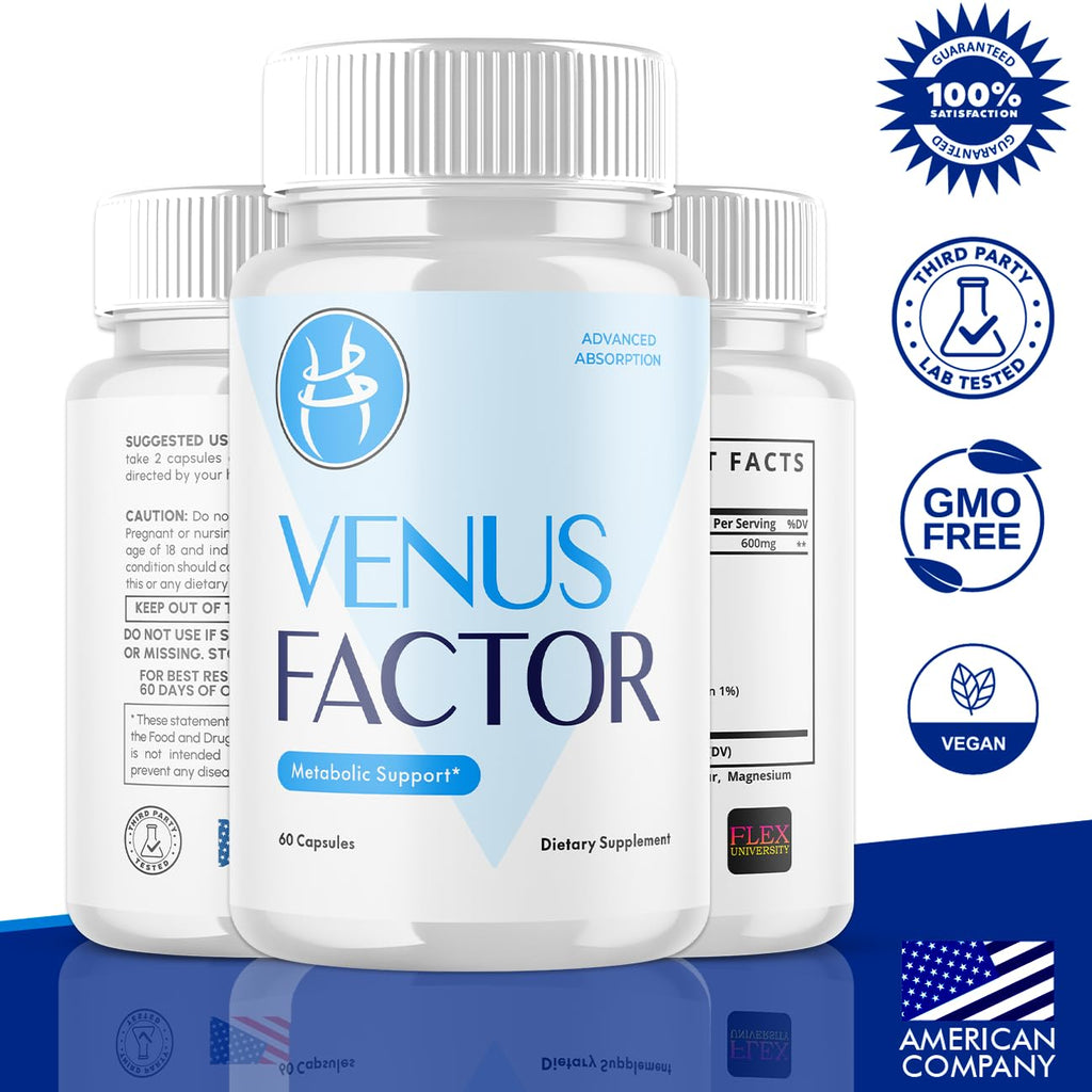 Venus Factor Capsules, Official VenusFactor Pills with All Natural Ingredients, Advanced Overall Health and Wellness Vitamins Supplement Formula for Maximum Strength Multivitamin Support (60 Capsules)