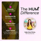 HUM Hair Strong Daily Hair Growth Supplement with Biotin, Zinc, Vitamin B12 to Support Growth, Folic Acid & Vitamin B12 Vitamins for Healthy Hair Support for Women and Men, 30 Vegan Capsules