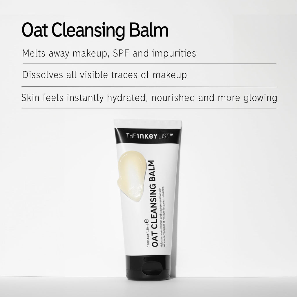 The INKEY List Oat Cleansing Balm Duo, Rich Balm Removes Makeup and Impurities, Reduces Redness, 5.0 fl oz (2 Pack)