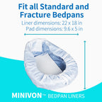 MINIVON Bedpan Liners with Super Absorbent Pads - Value Pack 30 Count - Bed pan Bag Disposable Pulling String, Medical Grade & Universal Fit Bed Pan, for Bedridden Patients, Elderly Senior, Bedbound