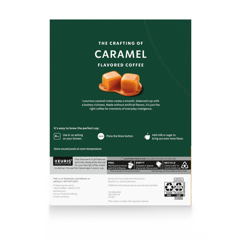 Starbucks K-Cup Coffee Pods, Caramel, 22 Count