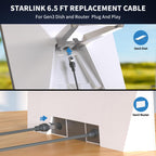 LUCMO 6.5FT/ 2M Cable for Starlink Standard 4/ 4X/ Gen 3/ V4/ V5