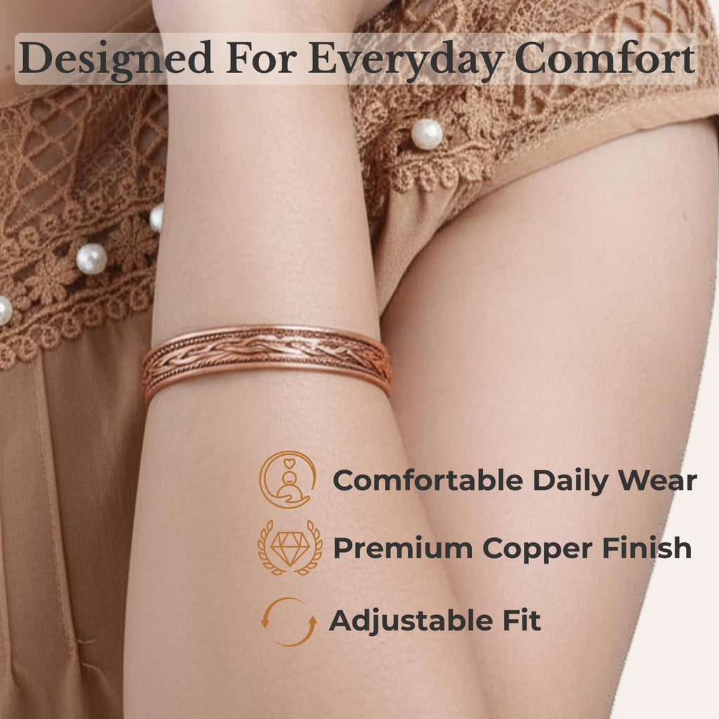 Coppervast Copper Bracelet - Set of 2 | Men & Women | 100% Pure
