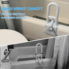Wishtofly Bathtub Safety Rail, Heavy Duty Bath and Shower Grab Bar for Seniors and Elderly, Safety Assistance Bathtub Handle with Adjustable Clamp, Fits Tub Width 3 to 7 Inches, Supports Up to 300lbs
