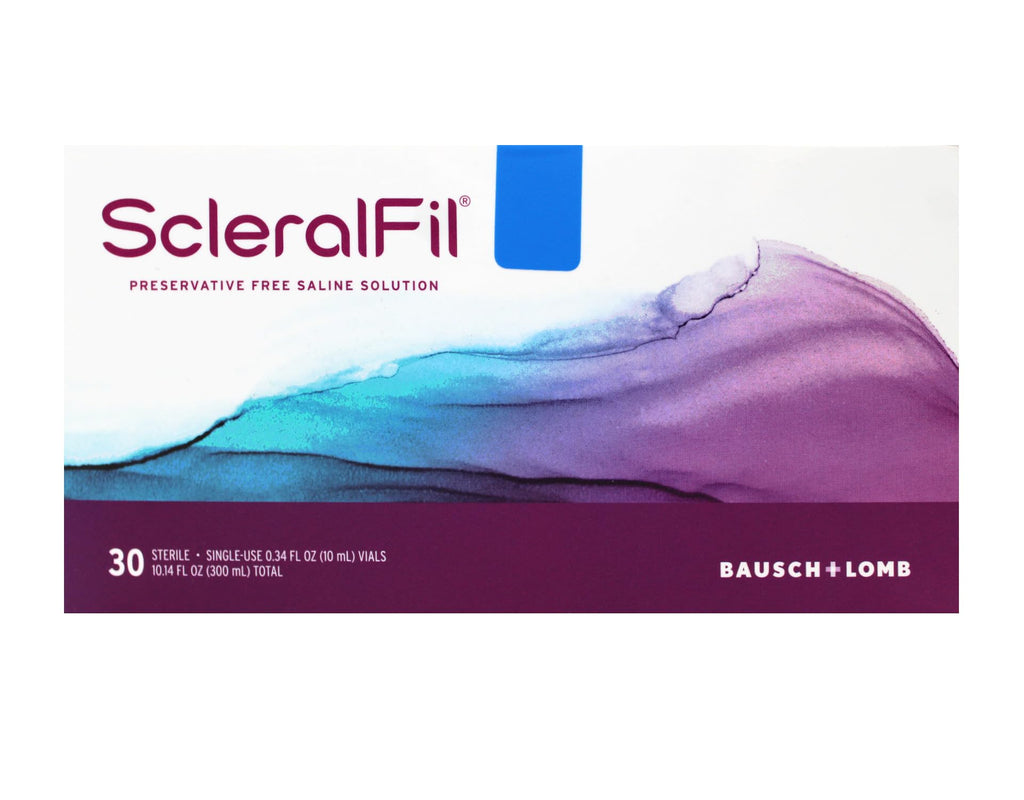 ScleralFil Preservative Free Saline Solution, 0.34 Fl Oz Vials, 30 Count (Pack of 2)