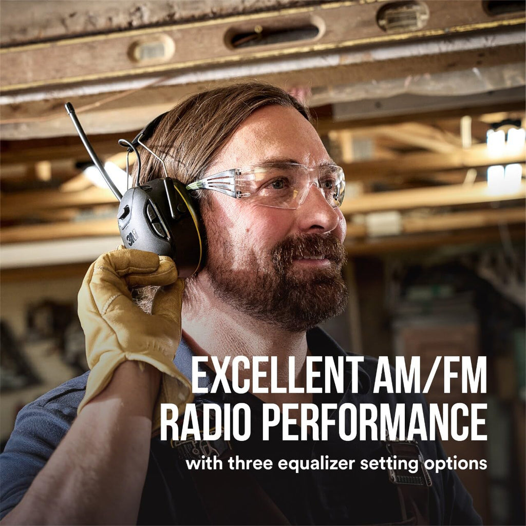 3M WorkTunes Connect + AM/FM Wireless Hearing Protector with Bluetooth Technology, Bluetooth Hearing Protection with a 26 dB Noise Reduction Rating