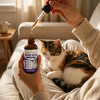 Kitly Calm Cat Calming Drops for Cats, with Valerian, Ashwagandha, L-Theanine, Helps to Manage Stress & Anxiety, Improving Sleep Quality, Help Curb Destructive Behavior, Rapid Absorption, 2floz