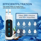 HMASAV W10295370A Water Filter Replacement, Compatible with Everydrop Filter 1, Whirlpool EDR1RXD1, EDR1RXD1B, W10295370, WHR1RXD1, KAD1RXD1, P4RFKB2, P8RFWB2L, 46-9930, 46-9081 2PACK