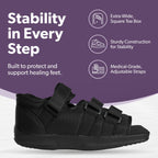 BraceAbility Post Op Shoe - Adjustable Orthopedic Medical Walking Boot for Broken Foot, Broken Toe, Stress Fracture and Injuries, Universal Cast Shoe for Men and Women After Foot Surgery (M - Female)