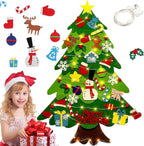 Montessori Felt Christmas Tree for Toddlers, Felt Christmas Tree for Kids, 2026 New Oversized Hanging Xmas Gifts, with Lights