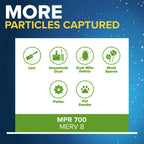 Filtrete 12x20x1 AC Furnace Air Filter, MPR 700, MERV 8, Tough on Pollen, Easy on Airflow, 3-Month Pleated 1-Inch Electrostatic Air Cleaning Filter, 6-Pack (Actual Size 11.81 x 19.81 x 0.81 in)