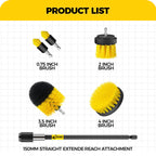 Holikme 6Pc Drill Brush Set - Soft Bristles with Extension for Home Clean