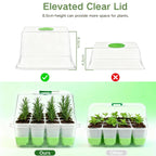 ZSYWODFO 5 Pack 60-Cell Silicone Seed Starter Trays with Humidity Dome