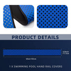 Neoprene Zippered Pool Handrail Cover 6 Feet Slip Resistant Rail Grip for Swimming Pool Hand Railing Cover