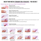 BTArtbox Press On Nails, Short White French Tip Nails, 32 Pcs Full Kit