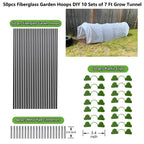 Greenhouse Hoops Grow Tunnel, 10 Sets 7FT Garden Hoops