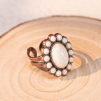 Montana West Rustic Couture's Turquoise Knuckle Cuff Flower Ring for Women
