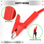 SWANLAKE 2-Piece Banana Plug to Alligator Clip Test Leads, 1000V 15A 3.5ft/1M Multimeter Electrical Alligator Clips, Flexible Copper Cable Banana Plug, Electrical Wires with Gator Clips