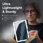 MAGNIPROS 5X Large LED Page Magnifier for Reading Magnifying Glass Reader with 3 Color Lighting Modes & Anti-Glare Lens to Reduce Eye Strain-Perfect for Fine Print, Aging Eyes, Low Vision and Seniors