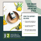 Spike Tri-Support+ with Nattokinase, Bromelain, and Turmeric - Includes Dandelion Extract, Black Seed Extract, Green Tea Leaf, Selenium for A Full Spectrum Spike Support Supplement