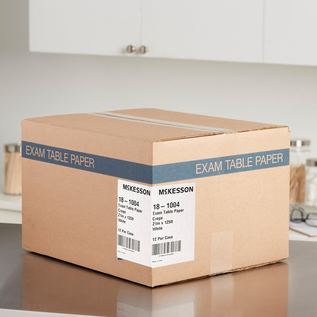 McKesson Medical Exam Table Paper Rolls [12 Rolls] – 21 in x 125 ft White Standard Smooth Disposable Bed Cover for Doctor, Spa, Diaper Changing, Waxing, Nursing, Chiropractor, Patternmaking, Tracing