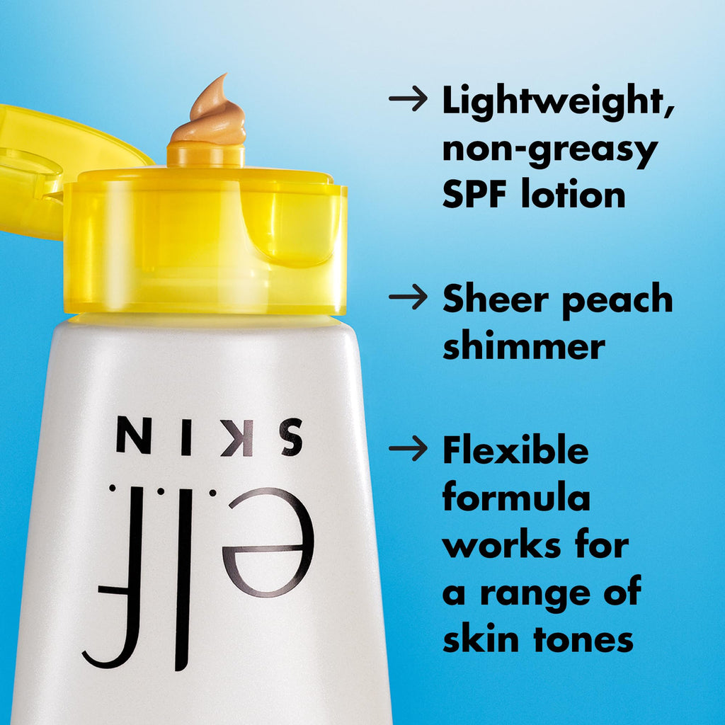 e.l.f. SKIN Suntouchable Whoa Glow SPF 30, Sunscreen & Makeup Primer For A Glowy Finish, Made With Hyaluronic Acid, Vegan & Cruelty-Free, Packaging May Vary, Sunbeam