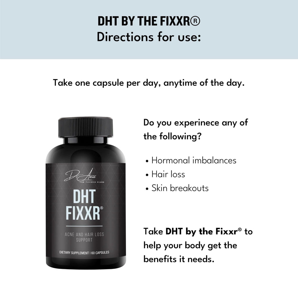 Fixxr DHT Support by Dr. Amie | with Saw Palmetto and Nettles | Acne and Hair Loss Support | 60 Capsules