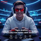 CHEERS DEVICES Red Light Glasses Red Lens Blue Blockers Glasses for Men, Gaming Blue Light Blocking Glasses for Gaming