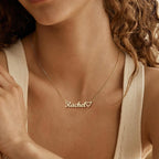 KUKULIKI Custom Name Necklace Personalized Heart Symbol, 18K Gold Plated Handmade Personalized Necklaces for Women, Customized Jewelry Birthday Gifts