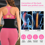 AMZBOSS Waist Trainer for Women Lower Belly Fat, Waist Sweat Band for Women, Belly Band Sweat Belt, Stomach Wrap, Body Shaper, Great Gym Accessories for Sauna, Working Out, Fitness, Medium Black/Pink