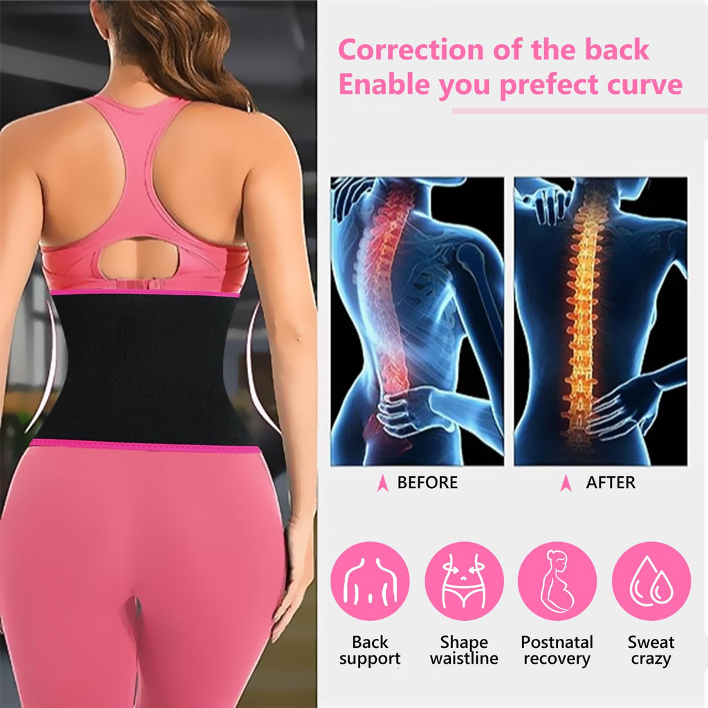 Waist Trainer for Women Lower Belly Fat, Waist Sweat Band for Women, Belly Band Sweat Belt, Stomach Wrap, Body Shaper, Great Gym Accessories for Sauna, Working Out, Fitness, X-Large