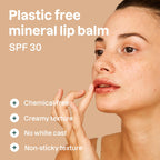 ATTITUDE Oceanly Tinted Lip Balm with SPF 30, EWG Verified, Plastic-Free, Broad Spectrum UVA/UVB Protection with Zinc Oxide, Vegan, Unscented, Terracotta, 0.3 Ounce