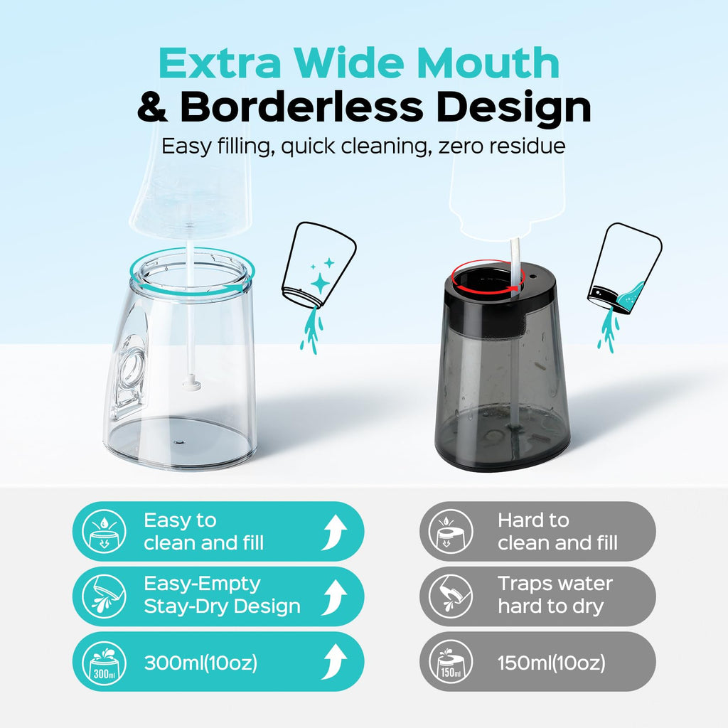 COSLUS C51 Portable Water Flosser for Teeth: 3 Modes & 6 Pressure Settings with Jet Mode Water Dental Pick for Orthodontic, Braces, Sensitive Gums, Compact for Travel, for Multiple Users, ADA Accepted