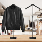 2 Pack Mannequin Torso, 30 to 41 Inch Height Adjustable Shirt Display Stand for Vendors Shop Graduation Party, Stable Ease Assembly Dress Form Clothes Garment Rack, Jacket Coat Hanger Stand, Black