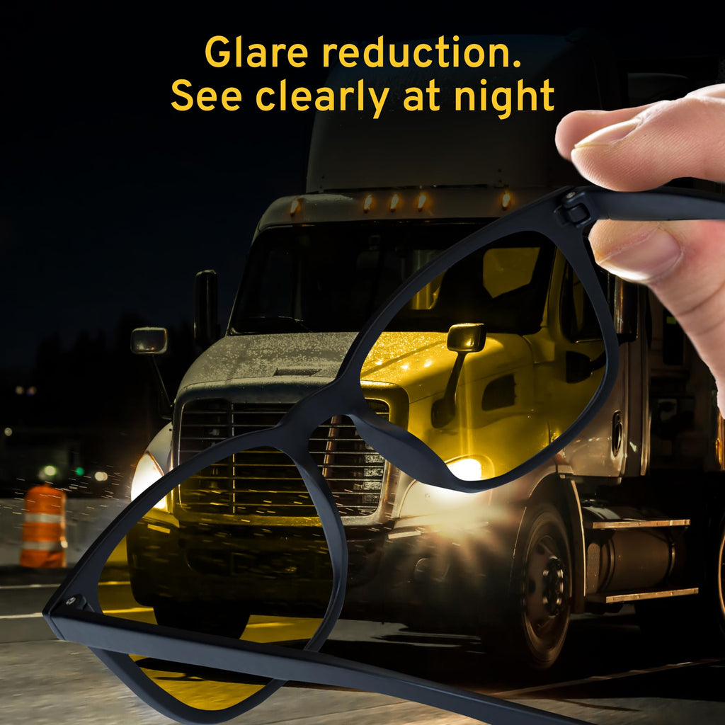 Gaoye Night Driving Blue Light Glasses for Woman - Computer Glasses for Blue Light Blocking - Lightweight Frames - 3 pack